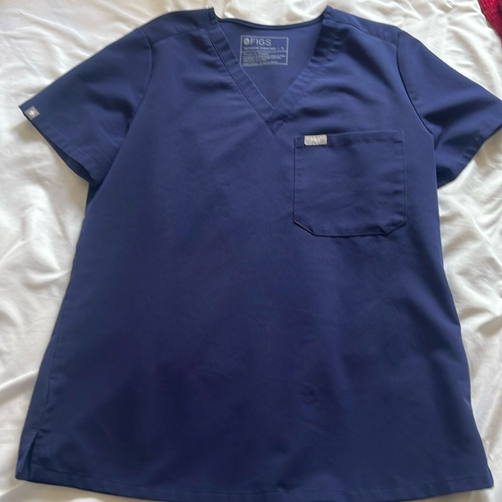 Figs Katrina women’s scrub top navy side small